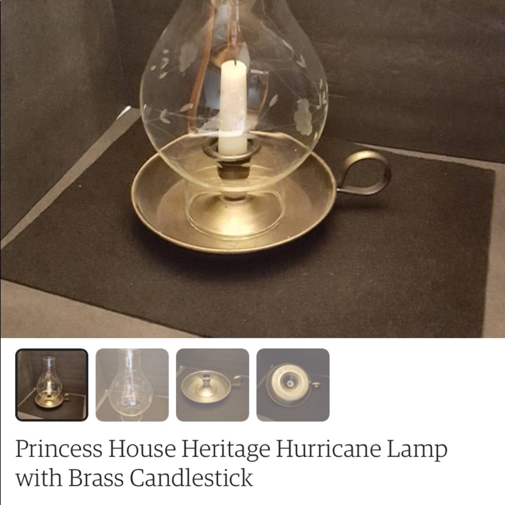 Candle holder and globe